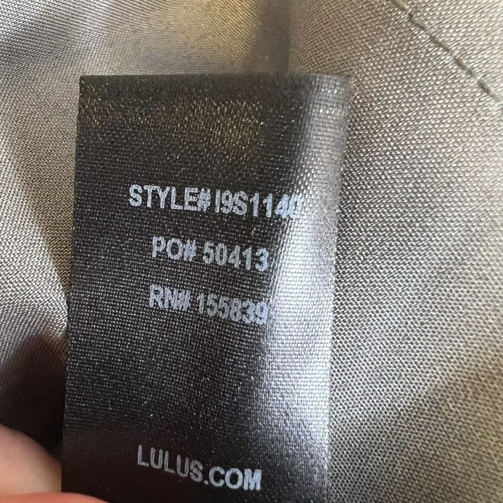 Lulus Most Fab Vegan Leather Button-Front Mini Skirt‎ Olive Green Small New